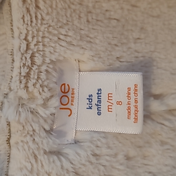 Gils Faux Fur Vest GUC Grey w/ Cream Fur, Button Closure. SIZE 8 - Picture 2 of 4